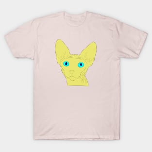 Yellow Sphynx Cat T-Shirt